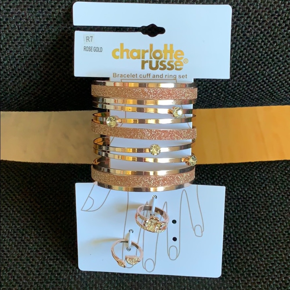 Bracelet cuff and ring set